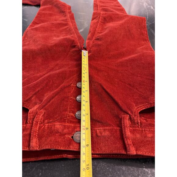 Loft Outlet Terra Cotta Hi Rise button fly  Skinny Cords  size 0 zero - Picture 8 of 9